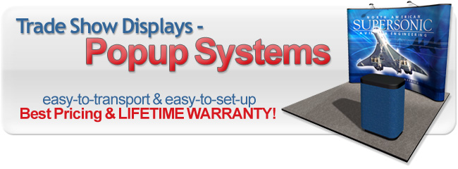 popup systems, trade show displays